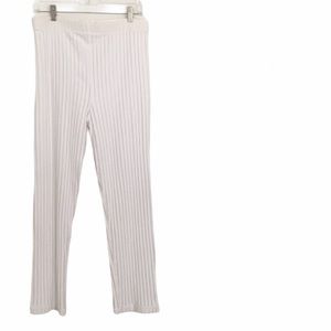 Vintage White Fine Ribbed Pull-On Pants